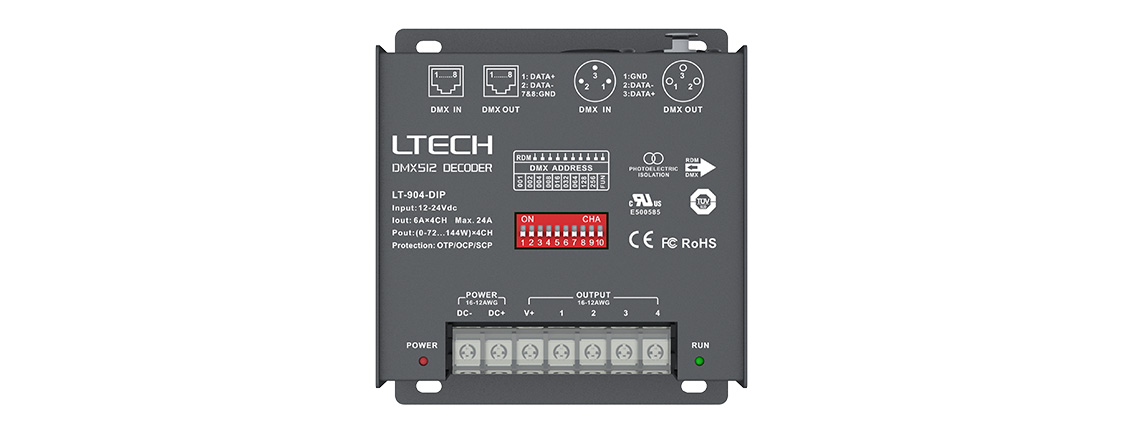 DMX解码驱动器 LT-904-DIP