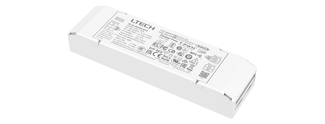 30W 200-800mA NFC可编程DALI调光电源 SE-30-200-800-W1D