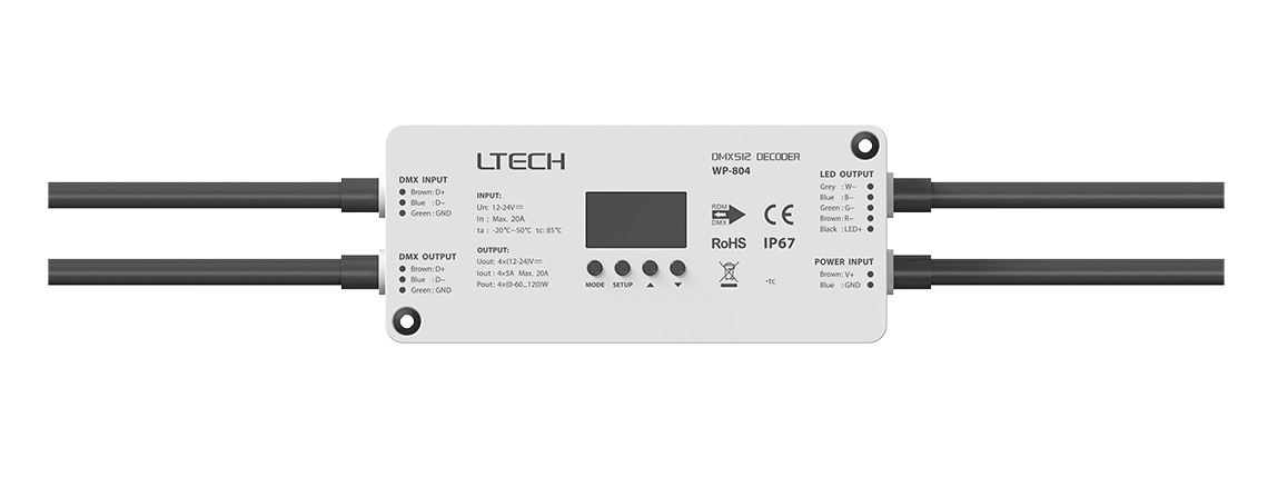 4路 防水DMX/RDM恒压解码器 WP-804